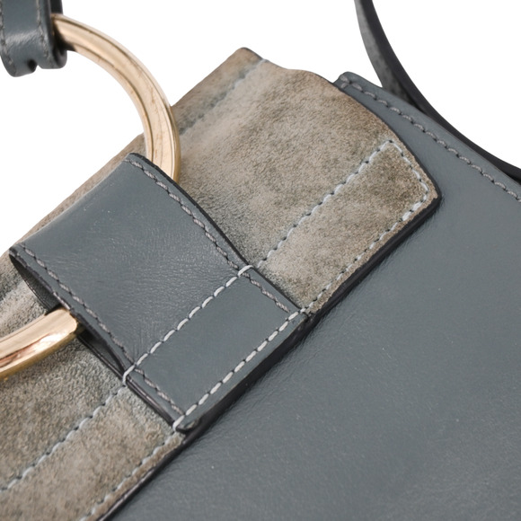 Chloe Blue Slate Faye Small Leather Bracelet Bag - Picture 11 of 16